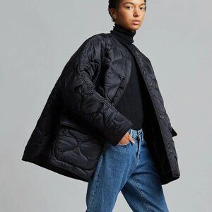 Frankie Shop Black Teddy Quilted Jacket